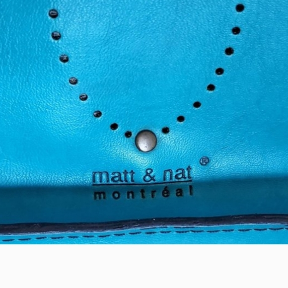 Matt & Nat Vintage 90's Y2K Turquoise Shoulder Bag - Picture 5 of 10